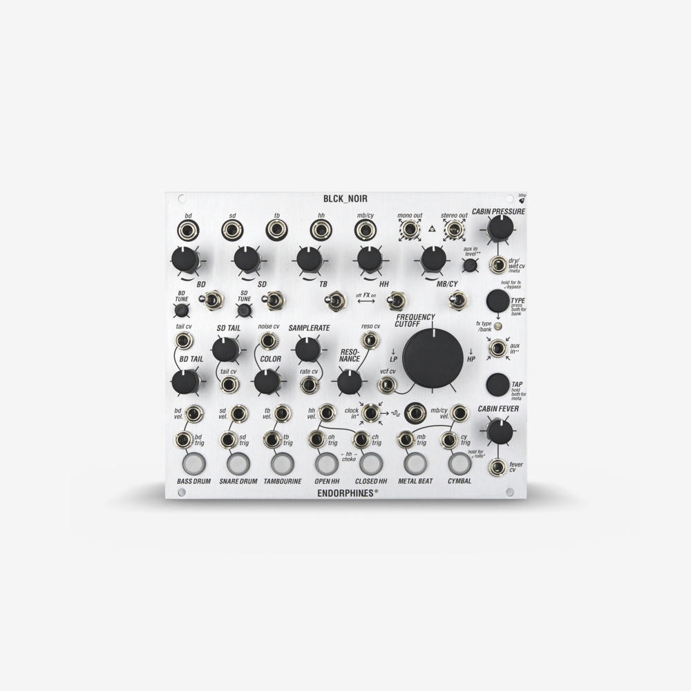Endorphin.es BLCK_NOIR Drum Module Silver