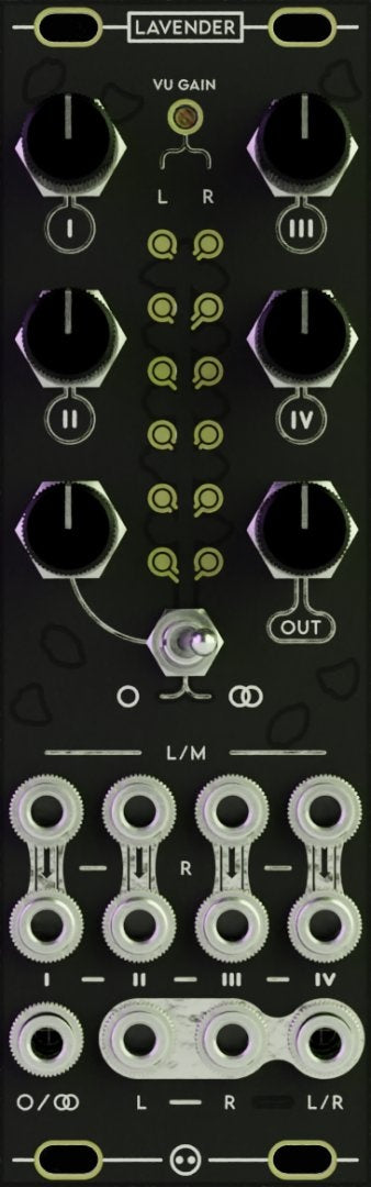 NOH Modular Lavender Eurorack Stereo Mixer Module