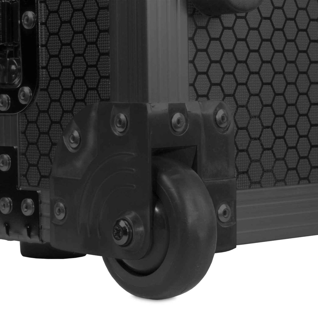 UDG Ultimate Flight Case Set AlphaTheta CDJ-3000X/DJM-V5 Black Plus (Laptop Shelf + Wheels)