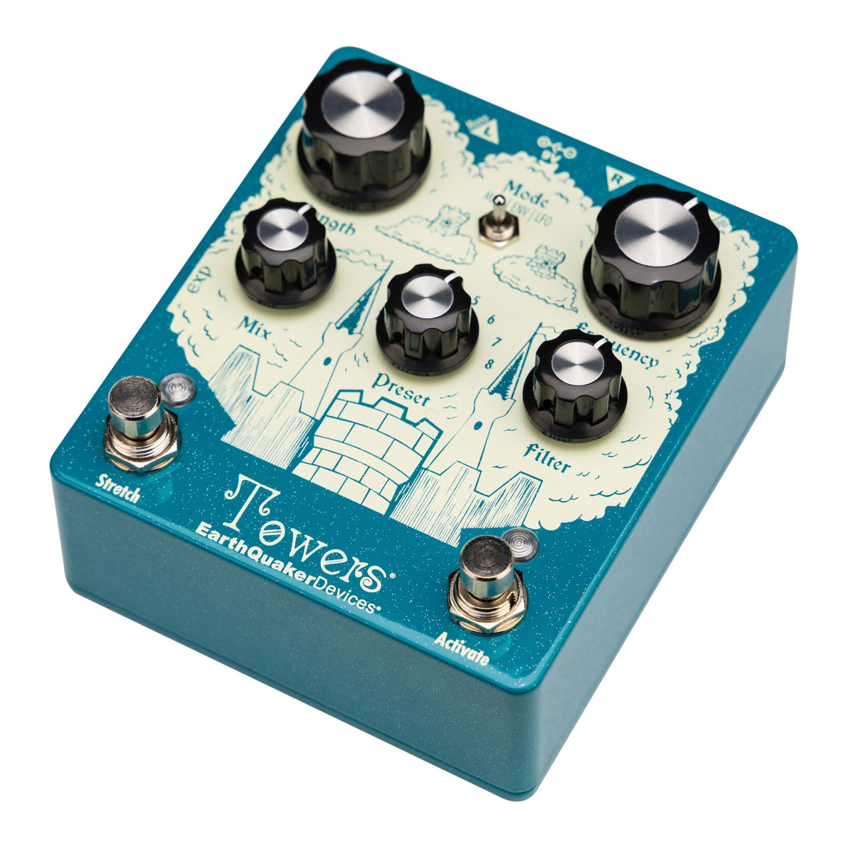 Earthquaker devices Towers Stereo Reverb and Filter Pedal