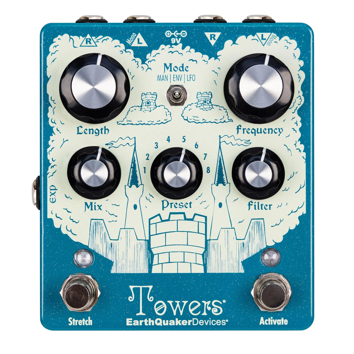 Earthquaker devices Towers Stereo Reverb and Filter Pedal