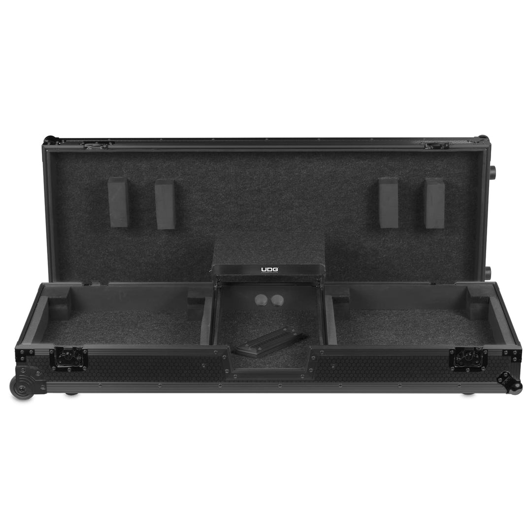 UDG Ultimate Flight Case Set PLX9/SL1200 Black MK2 Plus (Laptop Shelf & Wheels)