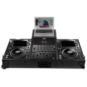 UDG Ultimate Flight Case Set Pioneer DJ CDJ-3000/DJM-900NXS2 Black Plus (Laptop Shelf + Wheels)