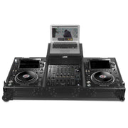 UDG Ultimate Flight Case Set Pioneer CDJ-3000/A9 Black Plus (Laptop Shelf & Wheels)