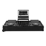 UDG Ultimate Flight Case Set AlphaTheta CDJ-3000X/DJM-V5 Black Plus (Laptop Shelf + Wheels)