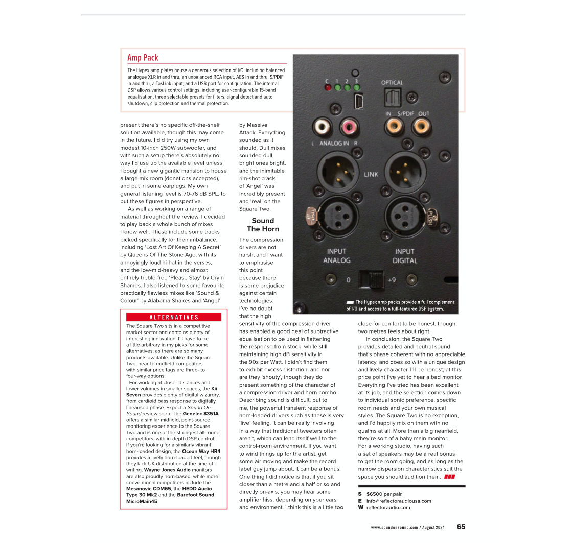 Reflector Audio Square Two ( Pair ) (Display Model)