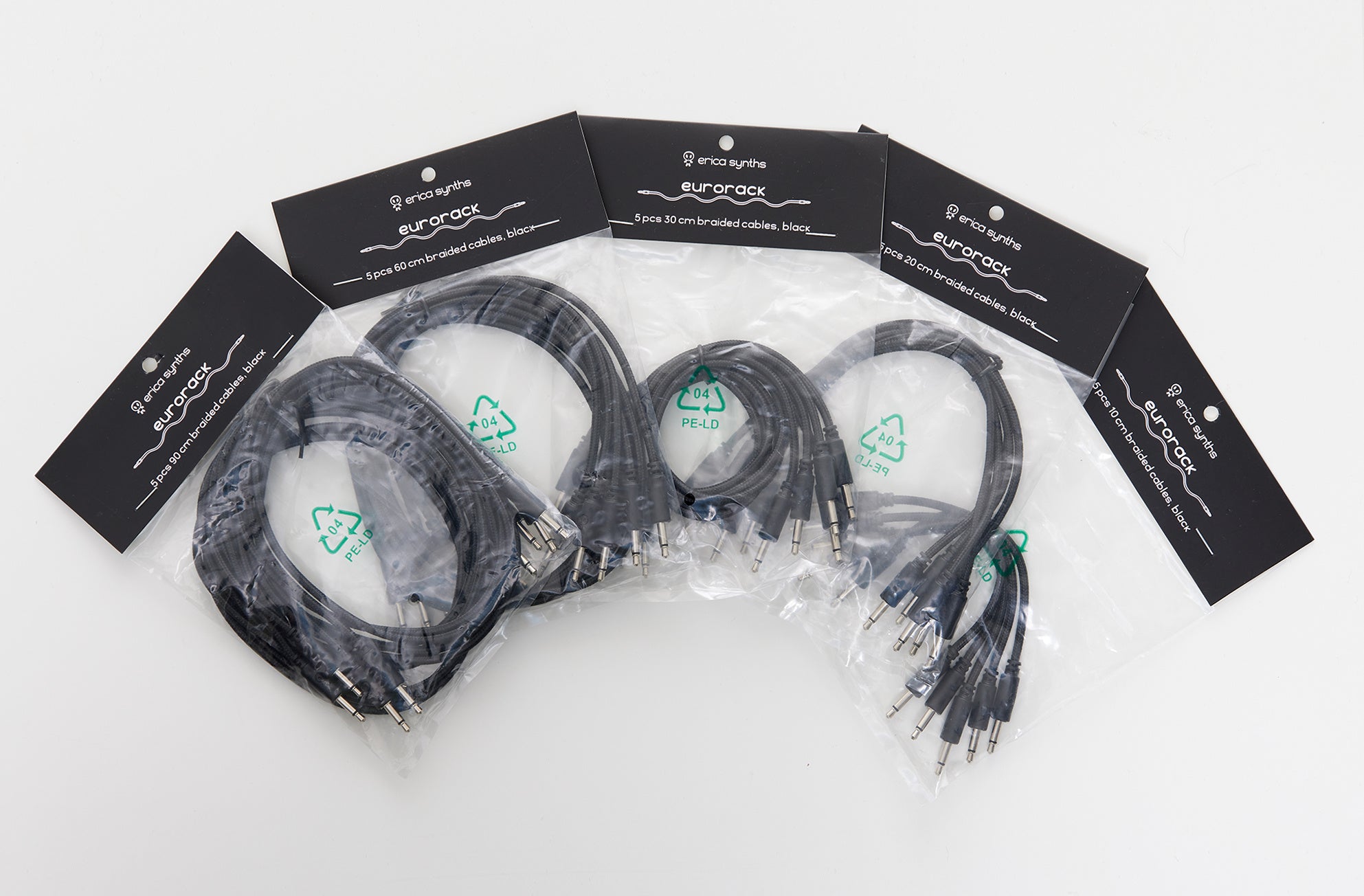Erica Synths Braided Eurorack Patch Cables 90cm (5 pcs)