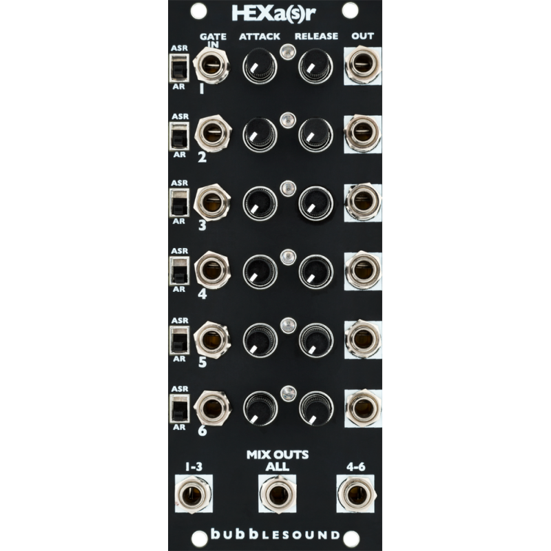 Bubblesound  HEXar Eurorack 6 x Envelope Module (Black)