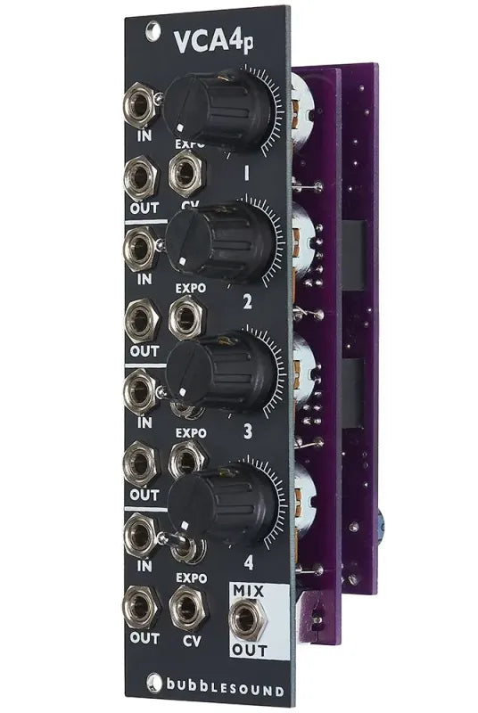 Bubblesound  VCA4p Eurorack VCA Module (Black)