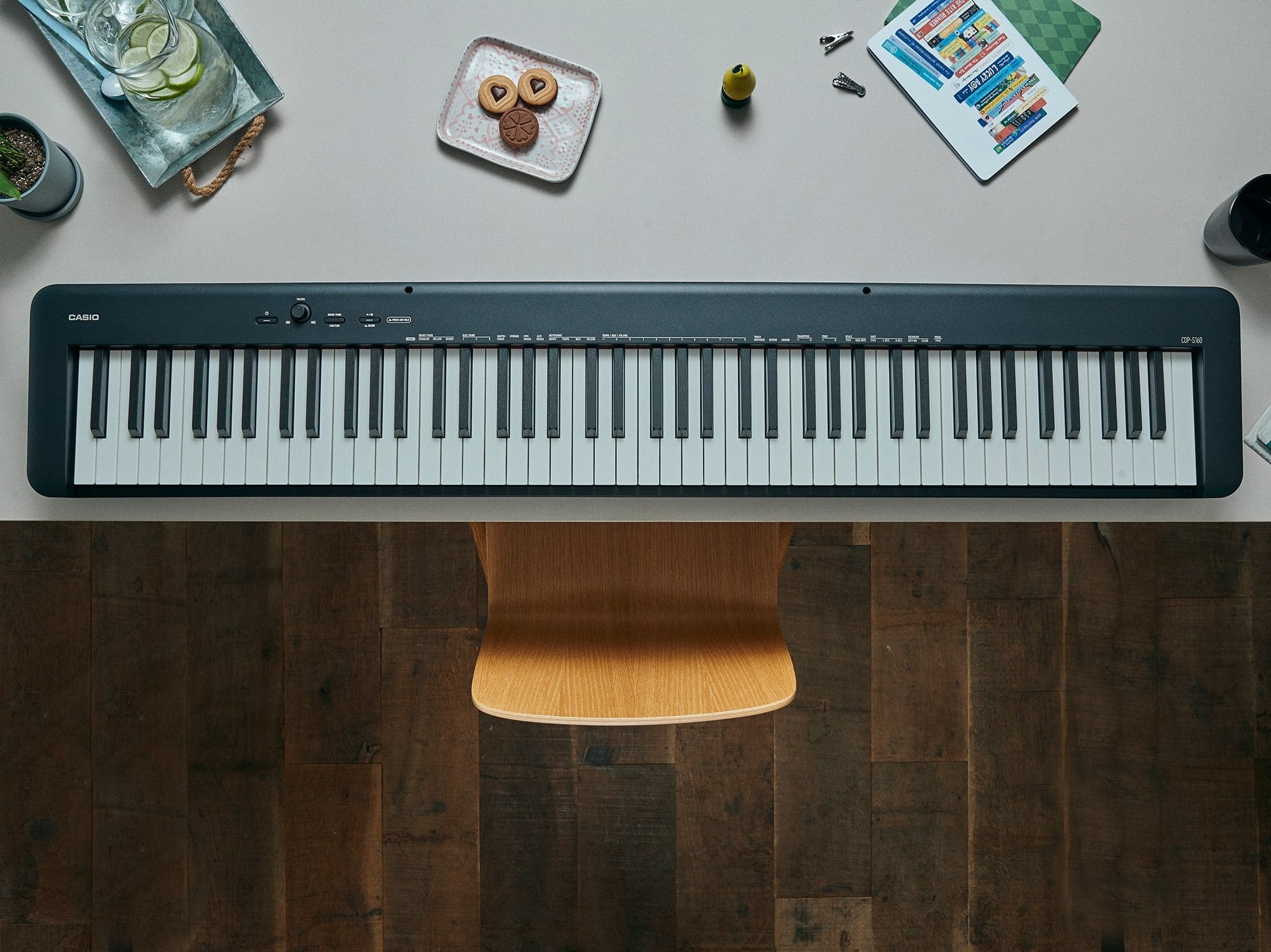 Casio CDP-S160 Compact Digital Piano with stand (Black)