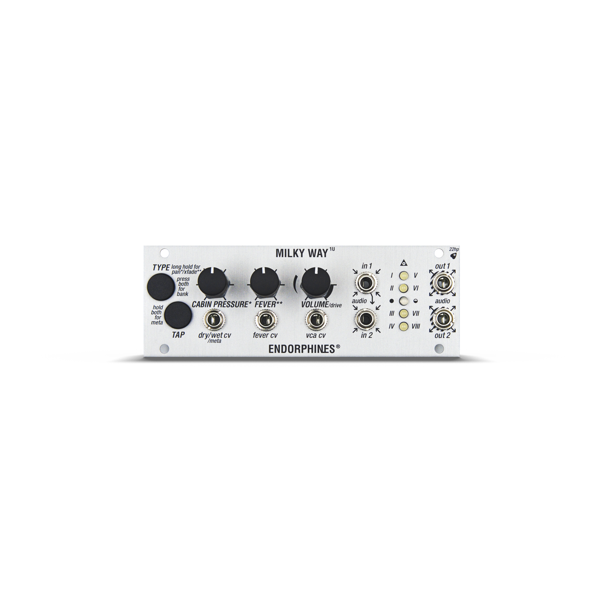 Endorphin.es 1U Milky Way Silver