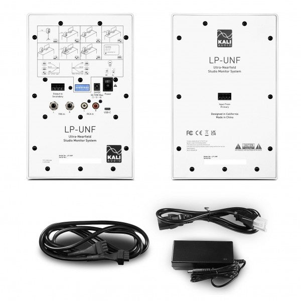 Kali Audio LP-UNF White pair of nearfield monitors