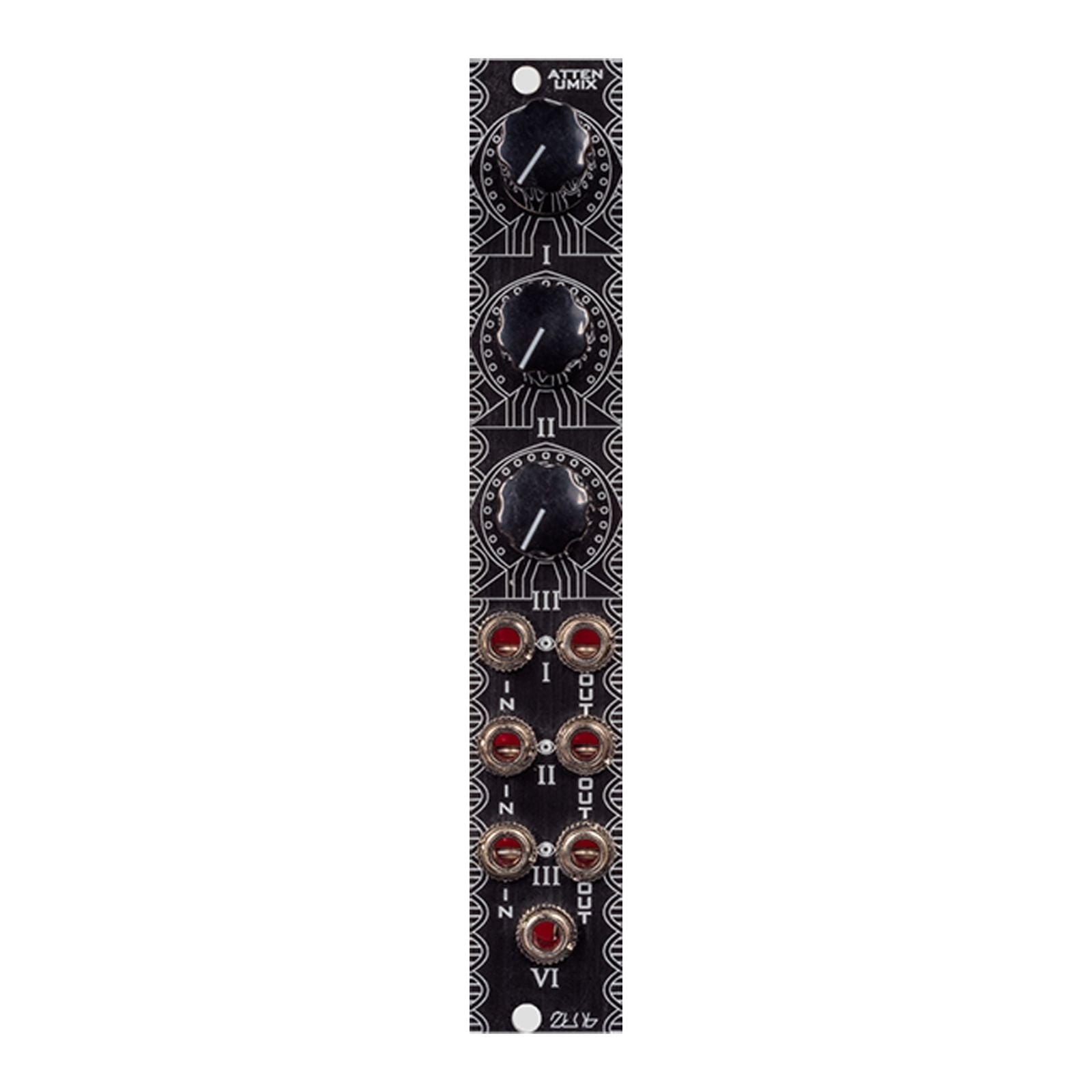 Zlob Modular Attenumixer Eurorack Triple Summed Attenuator Module