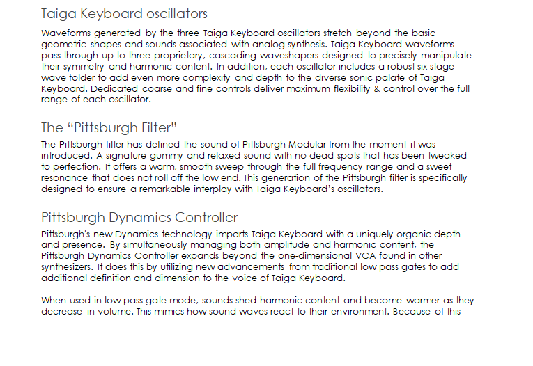 Pittsburgh Modular Taiga Keyboard