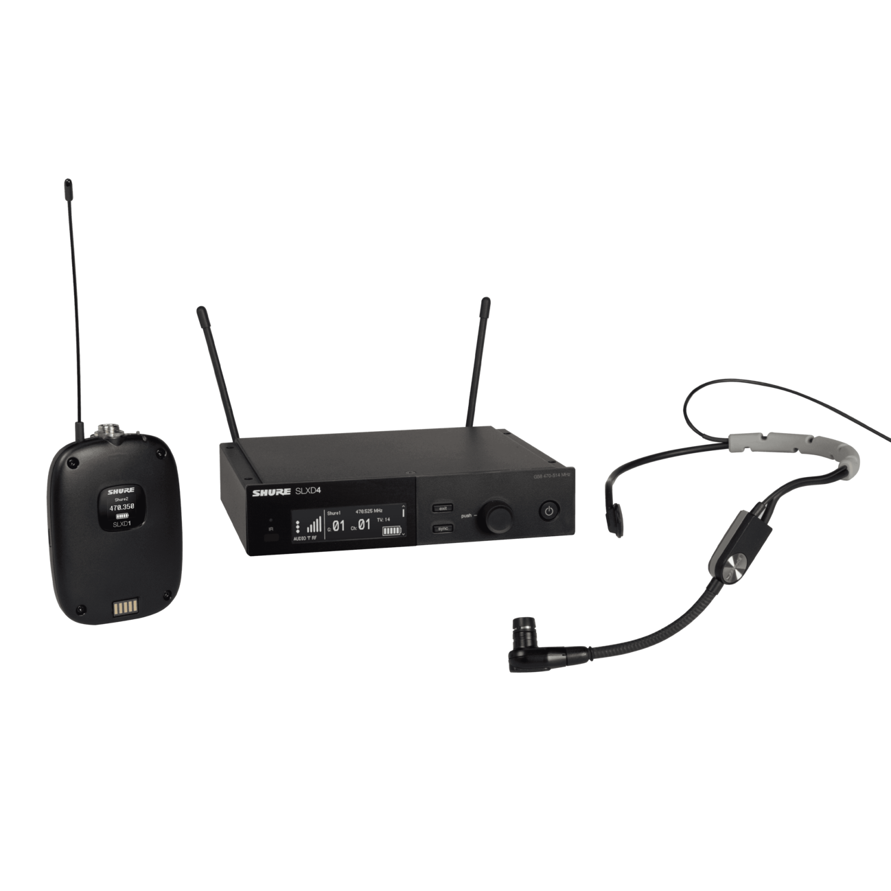 Shure SLXD14E/SM35-H56 SINGLE BP SYS W/ SM35 HEADSET 518-562MHz