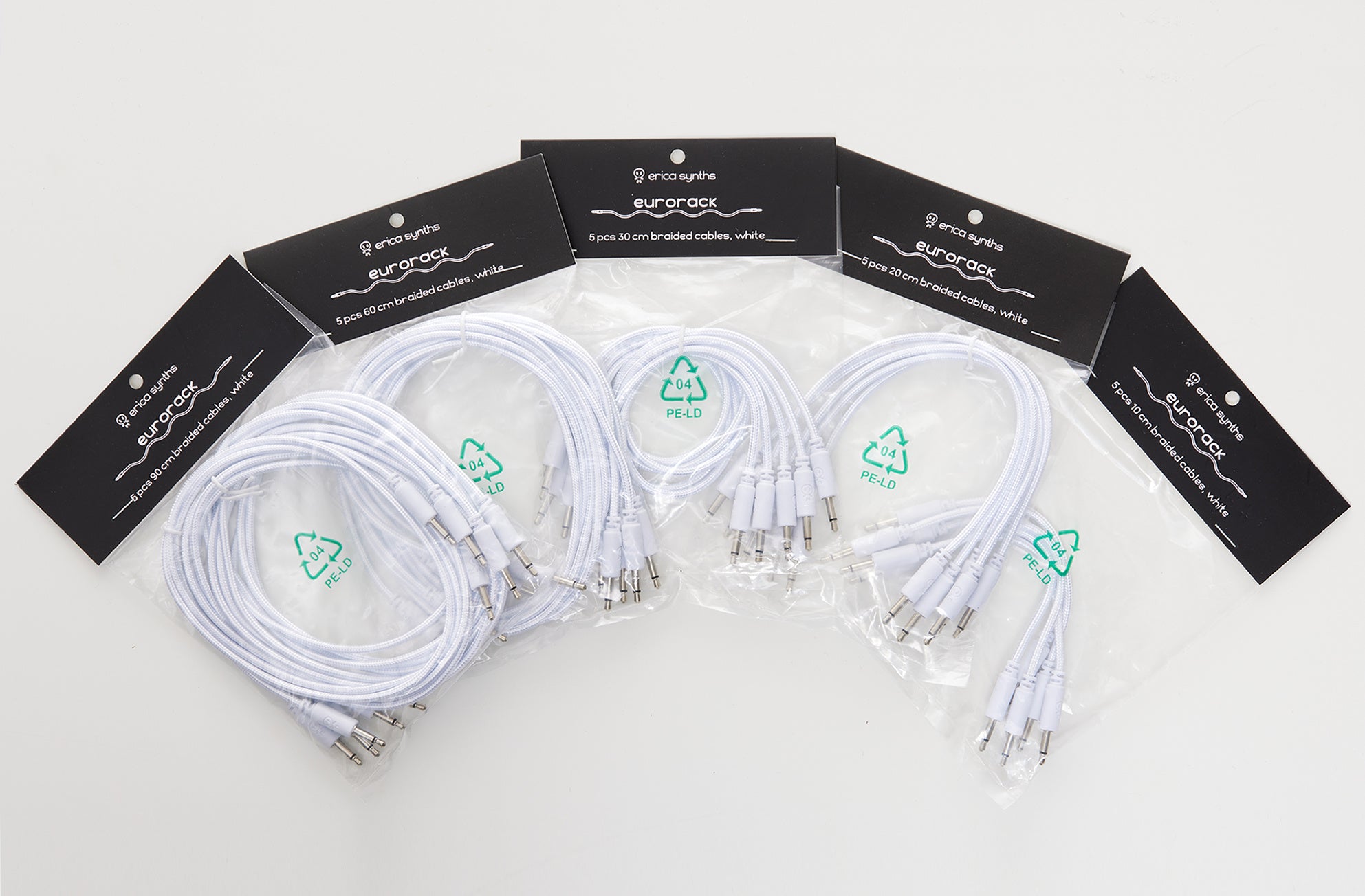 Erica Synths Braided Eurorack Patch Cables 60cm (5 pcs)